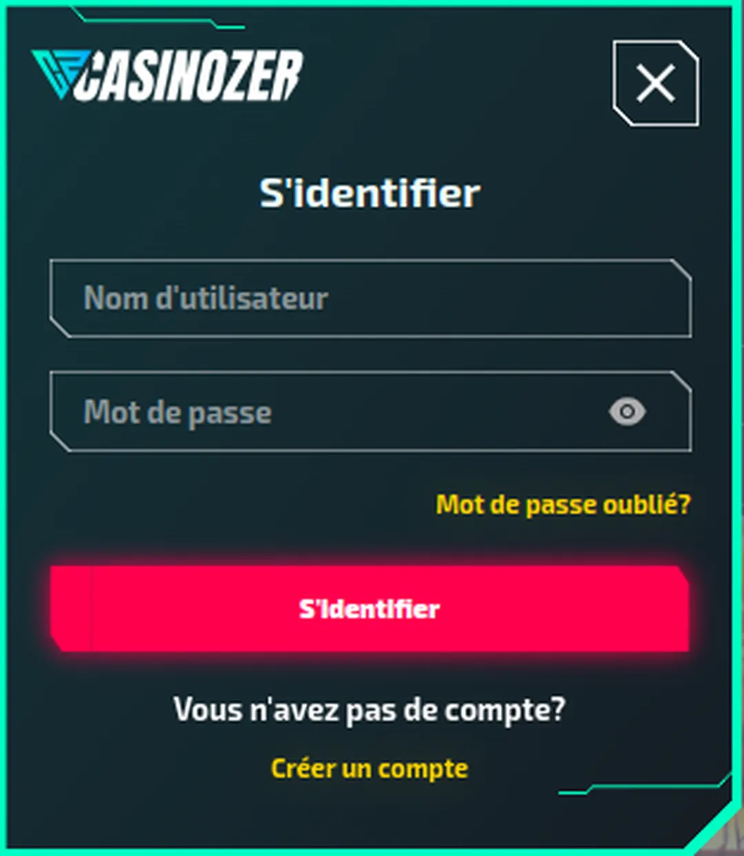 Casinozer Connexion