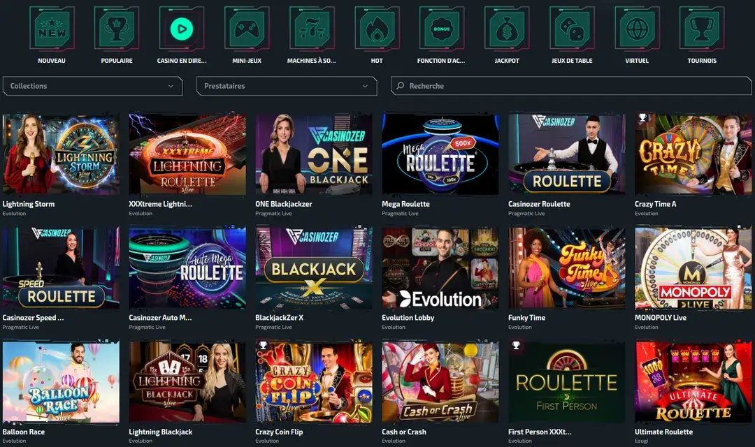 Casinozer Casino en direct